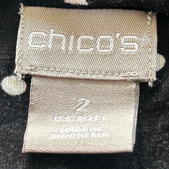 Chico’s tunic polka dots and flora print art to wear bohemian festive - Picture 8 of 10